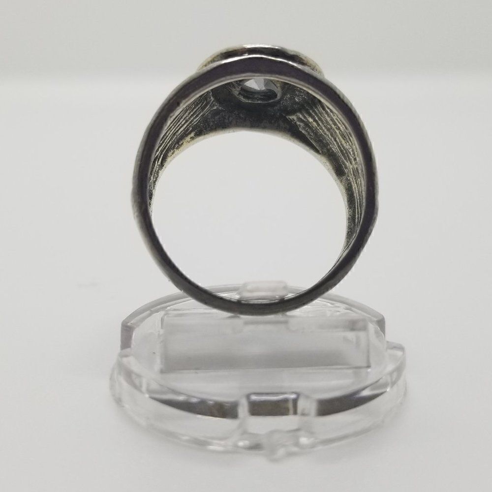Silver Blue Stone Ring - Picture 4 of 5